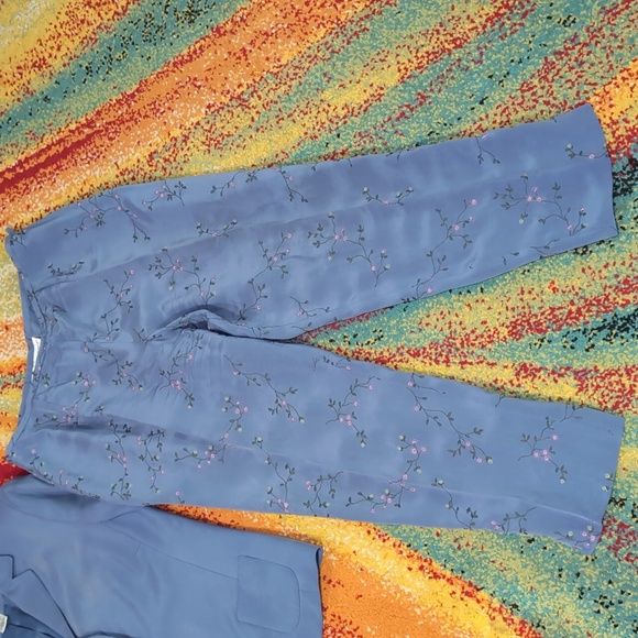 Vintage Rwena Rowan Essentials 2 Piece Blue Jacket And Capri Pants - Picture 7 of 15